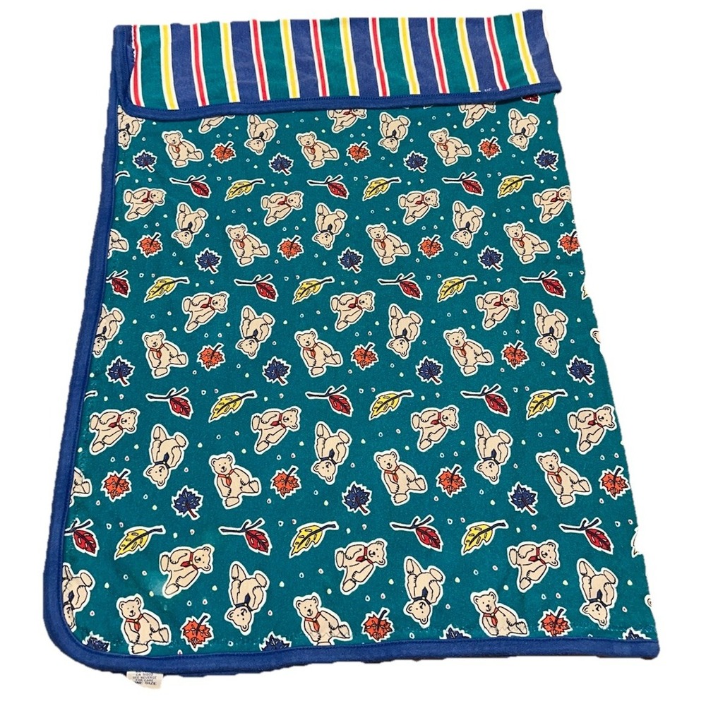 Rare Vintage 90's Gymboree Baby Blanket Sleeper Sack Teddy Bear‎ Autumn Leaves
